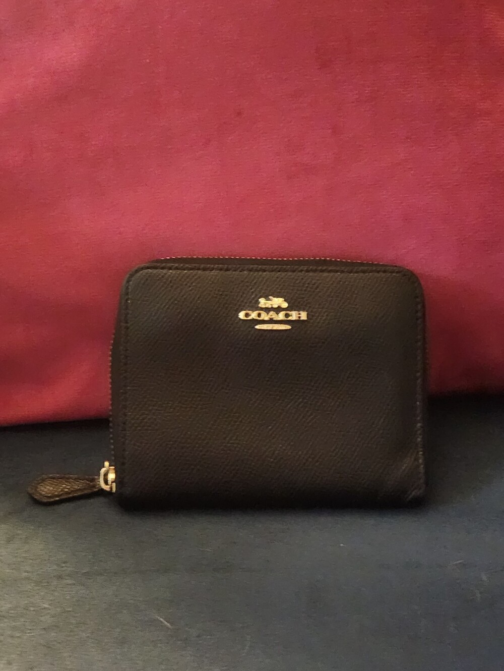 Coach small zip around wallet